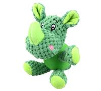 LOLIPPYY Jouet pour Chien Peluche Rhinocéros Vert Jouet à Mâcher Éducatif à Interactif Stimule Attention Et Réduit Le Comportement Destructeur