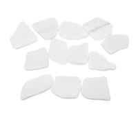 LOLIPPYY Kit de 12 Galets Polis Blancs 5-7 Cm pour Peinture, Pierres Lisses Décoratives pour Loisirs Créatifs, Matériel Artistique Polyvalent pour Jardin, Salle de Classe et Fêtes