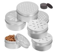 LOLIPPYY Kit de Dressage Olfactif pour Chiens Boîtes en Aluminium Ajourées 6 Pièces 6 Pastilles Adhésives 25x2mm Entraînement Olfactif Chien Équipement Agility