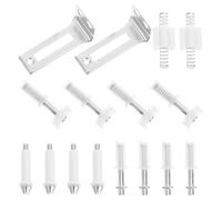 LOLIPPYY Kit de Quincaillerie Pivot pour Porte Fer Charnière Double Pli Guide Coulissant Support Pivot Bas Système Robuste pour Portes de Placard et Accordéon Installation Facile et