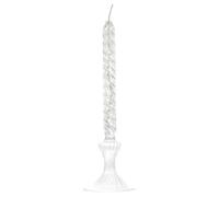 LOLIPPYY Lampe à Huile en Verre à Motif Spirale Petite Taille Style Européen Nordique Décoration Romantique pour Dîner Bougie Pilier Rechargeable Lampe à Huile Transparente