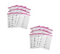 LOLIPPYY Livret D'entraînement Au Nail Art Blanc 2 Sets 12 Fiches Par Set Pour Usage Professionnel Et Débutants Salon De Manucure