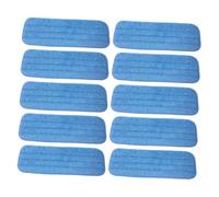 LOLIPPYY Lot de 10 Lingettes de Rechange en Microfibre Bleues pour Balai à Franges Lavables et Réutilisables Compatibles Balais Vaporisateurs Nettoyage Humide Sols Durs et Parquets