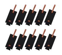 LOLIPPYY Lot de 10 Paquet à Vin Pliables en Feutre 30 X 9 Cm Paquet de Transport en Feutre Noir Réutilisable Pochettes Isolantes pour Bouteilles de Vin Portable pour Fêtes et