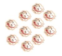 LOLIPPYY Lot de 10 Pendentifs en Alliage Chinois DIY Breloques pour Fabrication de Bijoux Style Koi Motifs Carpe Lapin et Accessoires Artisanaux pour Bracelets Boucles D’Oreilles et