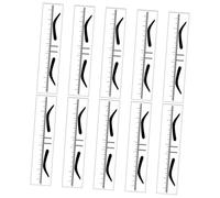 LOLIPPYY Lot de 10 Règles de Guidage des Sourcils Pvc Jaune Pochoirs à Sourcils Jetables Mesure Claire Outil de Positionnement pour Tatouage et Maquillage Usage Professionnel et Débutant