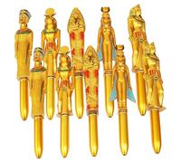 LOLIPPYY Lot de 10 Stylos à Bille Créatifs Style Égyptien Pharaon, Ergonomiques, Légers et Compacts, Papeterie de Bureau pour Élèves et Apprentissage Scolaire, Fournitures Style Aléatoire