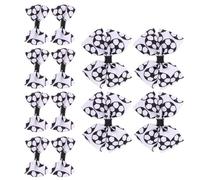 LOLIPPYY Lot de 12 Barrettes pour Petites Filles Thème Football Nœuds et Blanc Accessoires Cheveux pour Fêtes Sportives et Usage Quotidien