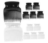 LOLIPPYY Lot De 12 Pinces à Bigoudis Chauffants 12 Pièces Protection Thermique Plastique Noir Et Transparent Coiffure Femmes Et Filles Usage Professionnel Et Voyage