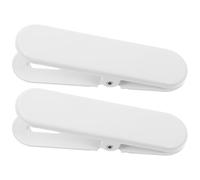LOLIPPYY Lot de 2 Clips Métalliques Blancs pour Panneau Perforé Crochets de Rangement Robustes en Fer Pince pour Suspendre Outils et Accessoires Organisateur Mural pour Maison Garage