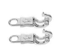 LOLIPPYY Lot De 2 Crochets Mousquetons Métal à Dégagement Rapide pour Laisses De Chien, Manille à Ressort Robuste, Fixation Sécurité pour Bagages Et Accessoires Animaux De Compagnie