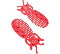 LOLIPPYY Lot de 2 Peignes Démêlants Antistatiques en Acétate de Cellulose à Dents Larges, Motif Homard Mignon, Peignes de Voyage Portables pour Femmes, Coiffage Doux sans Casse,