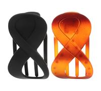LOLIPPYY Lot de 2 Pinces à Cheveux en Plastique Forme 8, Petite Taille, Maintien Ferme, pour Femmes, Cheveux Épais, Utilisation Quotidienne, Couleurs Noir Mat et Café Translucide