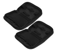 LOLIPPYY Lot de 2 Pochettes Zippées Noires pour Lecteur de Glycémie Étuis Compacts pour Stylo à Insuline Trousse Médicale de Voyage Résistante aux Chocs Organiseur Pratique pour