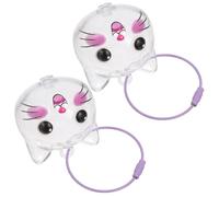 LOLIPPYY Lot De 2 Porte-Clés en Poils De Chat Coffret Souvenir pour Poils d'animaux Porte-Clés Souvenir pour Chats Porte-Clés Collecteur Abs Rose