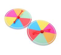 LOLIPPYY Lot de 2 Roues de Jeu Arc-en-Ciel en Plastique 15 Cm avec Flèche Tournante, Toupies Ludiques pour Fêtes et Activités Scolaires, Jeu Interactif de Hasard et Divertissement en