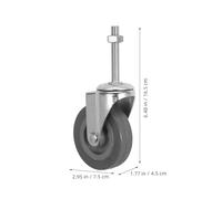 LOLIPPYY Lot de 2 Roulettes Silencieuses pour Aspirateur Petites Roues Pivotantes en Matériau Solide Compatibles Meubles et Chariots pour Déplacement Facile à Domicile et Bureau