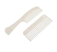 LOLIPPYY Lot de 2 set de Peignes à Cheveux Rétro en Acétate Antistatique Grands Peignes à Dents Larges pour Femmes Coiffage Cheveux Bouclés et Épais Outil Portable de Voyage pour