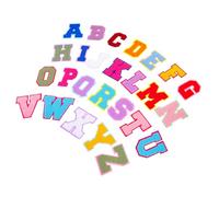 LOLIPPYY Lot de 26 Lettres Thermocollantes 7 Cm Colorées en Tissu Éponge, Écussons Brodés pour Vêtements, Paquet à Dos et Accessoires, Patchs Décoratifs Multifonctions pour Couture