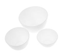 LOLIPPYY Lot De 3 Bols Silicone Blancs Pour Masques Visage Et Mélanges D'épices, Flexible Et Stable, Convient Pour Usage Personnel Et Professionnel En Institut