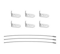 LOLIPPYY Lot de 3 sets de Fixations Murales en Métal pour Meubles Garçon et Filles Kit Anti-Basculement Sangles de Sécurité Support pour Armoires et Étagères Protection Renforcée pour
