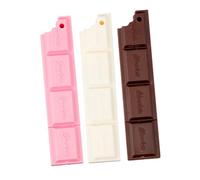 LOLIPPYY Lot de 3 Stylos à Bille Gel Fantaisie de Chocolat, Couleurs Blanc, Café et Rose, Fourniture Scolaire Originale pour École, Bureau et Fêtes, Écriture Fluide et Design Ludique