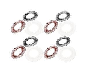 LOLIPPYY Lot de 30 Peignes Extensibles à Cheveux Peigne Circulaire Bandeaux Élastiques Invisibles pour Femmes Couleurs Noir Café Transparent Coiffage Rapide et Maintien des Mèches