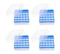 LOLIPPYY Lot de 4 Boîtes de Congélation 25 Compartiments en Polypropylène Aérations Organiseur de Tubes Cryogéniques 18 Ml pour Laboratoire et Stockage au Congélateur