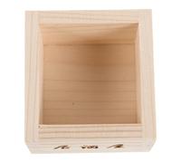 LOLIPPYY Lot de 4 Coupes à Saké Carrées Masu en Bois Naturel - Tasses à Saké Japonaises Traditionnelles - Boîte en Bois Compacte pour Stockage et Service - Accessoire Authentique
