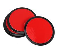 LOLIPPYY Lot de 4 Coussinets Adhésifs Ronds 8Cm pour Support Téléphone Voiture Ventouse Adhésive Résistante Haute Température Patchs Adhésifs en Plastique Noir pour Tableau de Bord