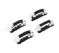 LOLIPPYY Lot de 4 Mini Pinces à Cheveux pour Animaux 28 CM Décorations Cœur Coquillage et Nœud en Fausses Perles Légères et Adaptées aux Chiens et Chats à Poils Longs Accessoires