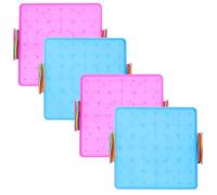 LOLIPPYY Lot de 4 Plaques à Clous en Plastique Coloré 16-17,5 Cm, Géoplans pour Mathématiques Primaires, Planches D’apprentissage Géométrique pour École Élémentaire, Couleur Aléatoire