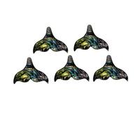 LOLIPPYY Lot de 5 Pendentifs Coquillage Queue de Sirène 20x25mm pour Création de Bijoux DIY Femmes Couleurs Naturelles Design Artisanal Décoration Bijou Présent Craft