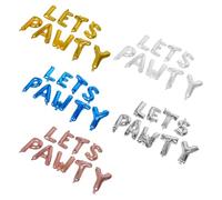 LOLIPPYY Lot de 5 sets de Ballons D’Anniversaire pour Animaux Lets Pawty Décorations pour Fête de Chien et Chat Couleurs Or Argenté Rose Bleu Lettres Gonflables 45 Pièces pour Fête