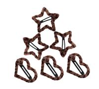 LOLIPPYY Lot de 6 Barrettes à Cheveux Léopard Peluche Petites Pinces à Pression pour Filles, Maintien Frange et Mèches Rebelles, Accessoires Coiffure Doux pour Usage Quotidien et Fêtes