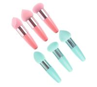 LOLIPPYY Lot De 6 Stylos De Maquillage Portables Petit Format Éponge Applicatrice Pour Femmes Maquillage Précis Du Visage Couleurs Rose Et Vert Turquoise