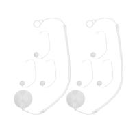 LOLIPPYY Lot de 8 Cordons Rétractables Anti-Perte pour Stylet Tactile Lanière Élastique en Silicone Transparente Blanche 30 CM Support Adhésif Polyvalent pour Bureau Tablette et Espace