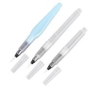 LOLIPPYY Lot de 9 set de Stylos à Encre pour Arts - Pinceaux à Remplissage D’Eau avec Réservoir Assortiment de 3 Stylos Longs 3 Courts et 3 Bleus - Outils Légers pour Aquarelle