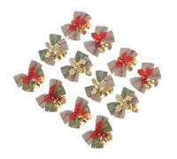 LOLIPPYY Lot de Nœuds Décoratifs de Noël avec Clochettes pour Sapin et Fête Coloris Variés Rouge et Or Ornement Élégant et Délicat