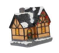 LOLIPPYY Maison Lumineuse de Noël Résine LED Décorative Modèle Villa Enneigée pour Bureau et Intérieur Décoration Festive pour Fête et Cadeaux Couleur Aléatoire