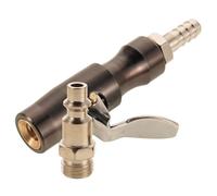 LOLIPPYY Mandrin de Gonflage Verrouillable pour Pneus, Embout Rapide de Valve de Type Allemand, Accessoire Compresseur Air Voiture, Connecteur à Pince Noir, Outil de Réparation Pneus