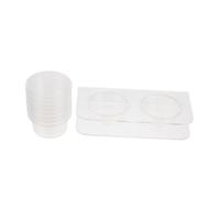 LOLIPPYY Mangeoire Reptile Ventouse avec Bols Transparente Plateau Alimentation Pratique pour Eau et Nourriture Accessoire Fixation Facile pour Terrarium Reptiles