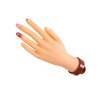 LOLIPPYY Manucure Main d'entraînement 25,4 cm Simulation Modèle de main pour le nail art Exercice Réutilisable Léger Portable Idéal pour les débutants et les cabinets de salon Design d'ongles