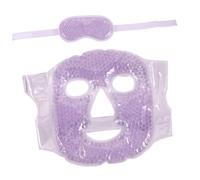 LOLIPPYY Masque de Gel Froid pour Visage et Yeux Réutilisable avec Bandeau Ajustable Chaudes et Froides Polyvalentes pour Maux de Tête Crampe et Fatigue Confort Couleur Couleur Aléatoire