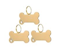 LOLIPPYY Médaille Chien Inox Gravée Anti-perte Plaque Identification et Résistante Aux Rayures Étiquette Collier pour Chiots et Animaux