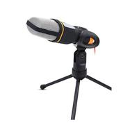 LOLIPPYY Microphone Condensateur Support Clip pour PC Portable Skype MSN Karaoké Micro Chant Clair Naturel Portable Plug-and-Play