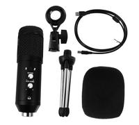 LOLIPPYY Microphone Condensateur USB Cardioïde avec Support Trépied pour Streaming Gaming Conférence Vidéo Enregistrement PC et Laptop