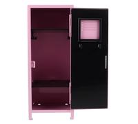 LOLIPPYY Mini Casier en Métal Rose avec Serrure et oîte de Rangement de Bureau Compacte pour Cosmétiques et Bijoux, Organisateur Multicouche pour Soins Peau, Rangement Sécurisé