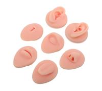 LOLIPPYY Modèle Silicone Souple pour Pratique de Piercing Simulation Réaliste des Parties Visage Kit pour Nez Bouche Oreille Langue et Nombril Outil Professionnel Enseignement