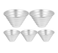 LOLIPPYY Moule à Pâtisserie en Alliage d'Aluminium Antiadhésif Mini Moules à Pudding Multifonctions Lot de 5 Pièces Résistant à Haute Température pour Cupcakes et Desserts Maison